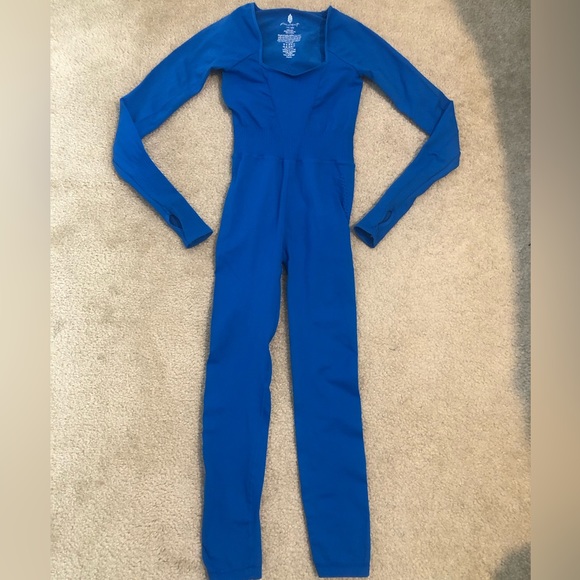 Free People Good Karma Long Sleeve Onesie In Cote Azur. NWOT! Sz XS/S - Picture 5 of 9